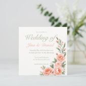 Sunset Bloom - Zacht Sinaasappel Save The Date (Staand voorkant)