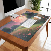 Sunset Blooming Field Grote Desk Mat – Warme Bloem