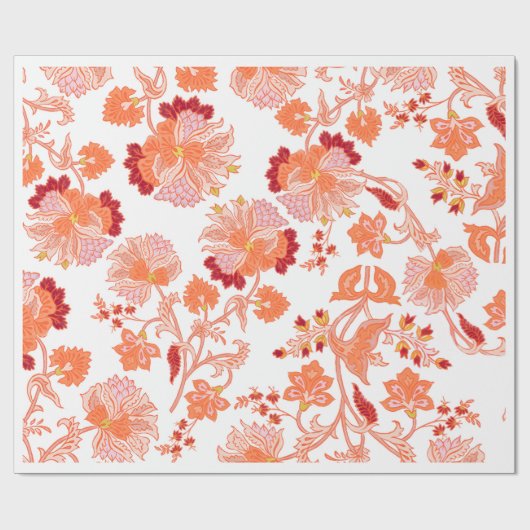 "Sunset Blossom" Levendig Bloemmotief Cadeau Cadeaupapier (Vlak)