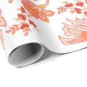 "Sunset Blossom" Levendig Bloemmotief Cadeau Cadeaupapier (Rol Hoek)
