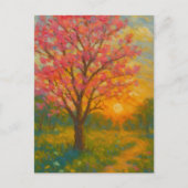 Sunset Blossom Path - Impressionistische tuin Briefkaart (Voorkant)