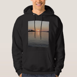 Sunset Blue Pink Lake Vermilion Hoodie