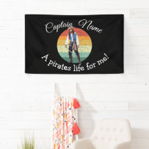 Sunset Blue Pirate Party Banner