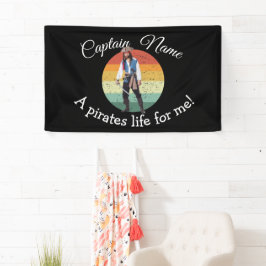 Sunset Blue Pirate Party Banner