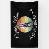 Sunset Blue Pirate Party Banner (Verticaal)
