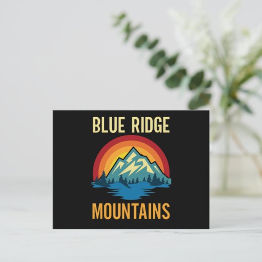 Sunset Blue Ridge Mountains Briefkaart (Staand voorkant)