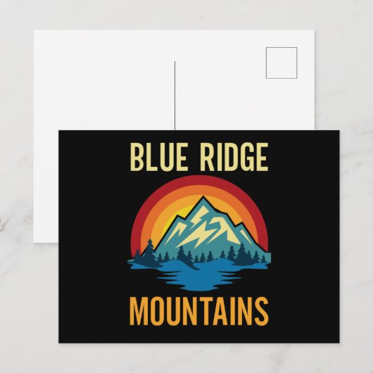 Sunset Blue Ridge Mountains Briefkaart (Voorkant / Achterkant)
