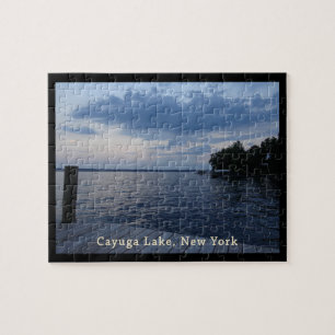 Sunset Blue Sky Cayuga Lake NY Legpuzzel
