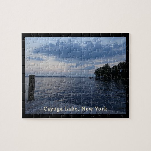 Sunset Blue Sky Cayuga Lake NY Legpuzzel (Horizontaal)