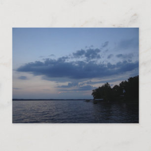 Sunset Blue Sky over Cayuga Lake NY Briefkaart