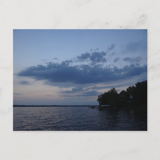 Sunset Blue Sky over Cayuga Lake NY Briefkaart (Voorkant)
