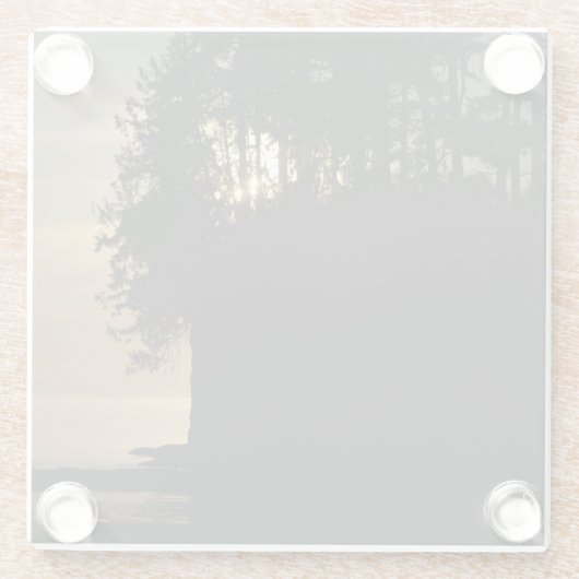 Sunset Bluff Glazen Onderzetter (Achterkant)