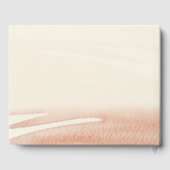 Sunset Blush Coral Pink Waterverf Abstract Gastenboek (Achterkant)