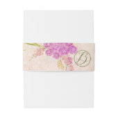 Sunset Blush Sheer Bow Bright Rose Boeket Uitnodigingen Wikkel (Achterkant Voorbeeld)