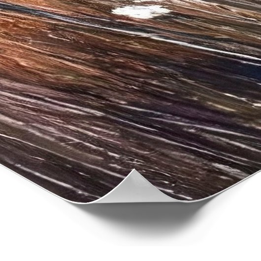 Sunset Blush – Zachte pastellandschap schilderij Poster (Hoek)