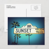 Sunset Blvd. Briefkaart (Voorkant / Achterkant)