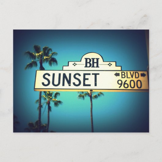 Sunset Blvd. Briefkaart (Voorkant)