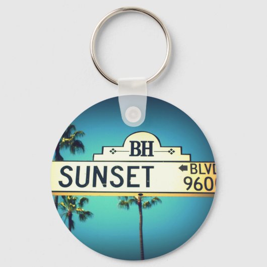 Sunset Blvd. Button Sleutelhanger (Voorkant)