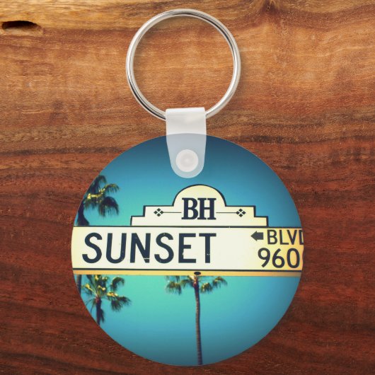 Sunset Blvd. Button Sleutelhanger (Voorkant)