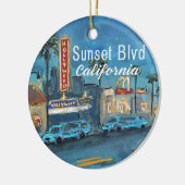 Sunset Blvd Los Angeles Ornament (Links)