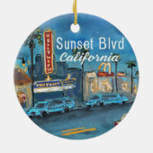 Sunset Blvd Los Angeles Ornament (Achterkant)