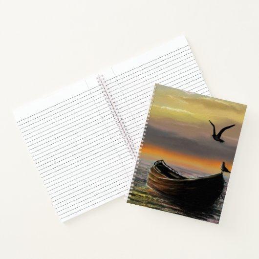 Sunset Boat Notitieboek (Binnen)