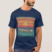 Sunset Boat Serenity T-shirt (Voorkant)