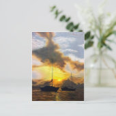 Sunset Boats - Het is oké om dingen te verplaatsen Feestdagenkaart (Staand voorkant)