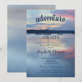 Sunset Boats Pensioen Partij Kaart (Voorkant / Achterkant)