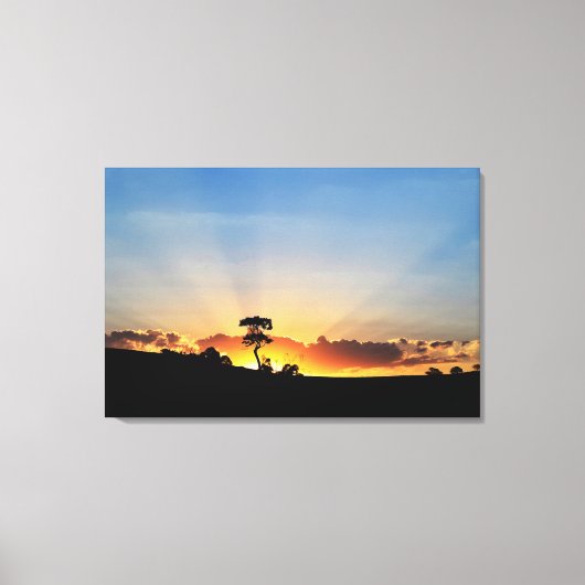 Sunset Boerderij Lonrina Canvas Afdruk (Voorkant)