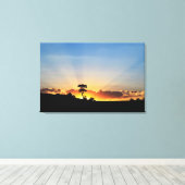 Sunset Boerderij Lonrina Canvas Afdruk (Insitu (Houten vloer))