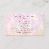 Sunset Bokeh Twinkle Lights roze en goud Visitekaartje (Achterkant)