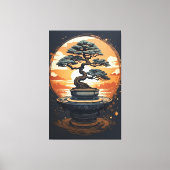 Sunset Bonsai Canvas Afdruk (Voorkant)
