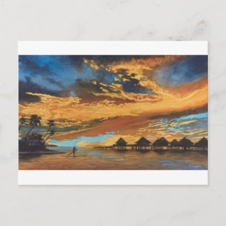 Sunset Bora Bora Briefkaart