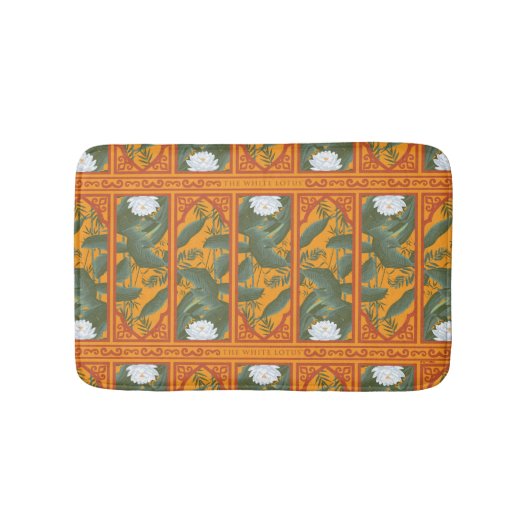Sunset Botanisch Paneel Patroon - De Witte Lotus Badmat (Voorkant)