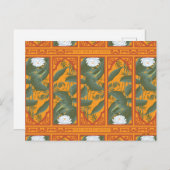 Sunset Botanisch Paneel Patroon - De Witte Lotus Briefkaart (Voorkant / Achterkant)