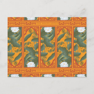 Sunset Botanisch Paneel Patroon - De Witte Lotus Briefkaart