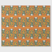 Sunset Botanisch Paneel Patroon - De Witte Lotus Cadeaupapier (Vlak)