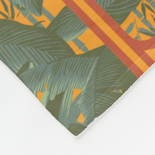 Sunset Botanisch Paneel Patroon - De Witte Lotus Fleece Deken (Hoek)