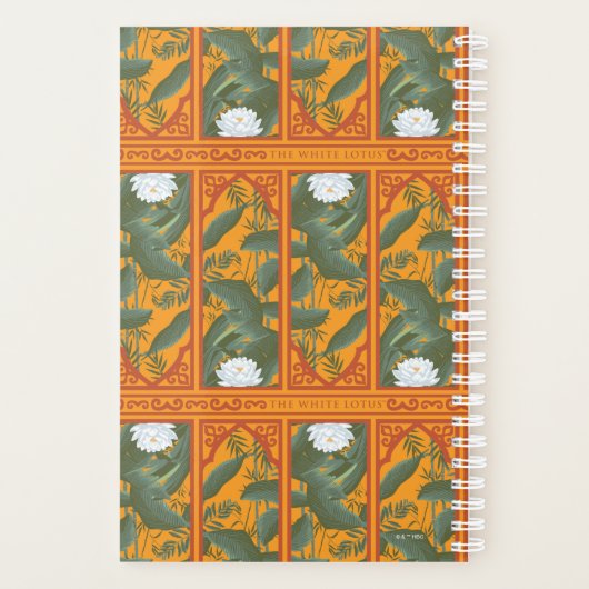 Sunset Botanisch Paneel Patroon - De Witte Lotus Planner (Achterkant)