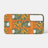 Sunset Botanisch Paneel Patroon - De Witte Lotus Samsung Galaxy Hoesje (Achterkant horizontaal)