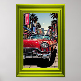 Sunset Boulevard – Classic Convertible Poster