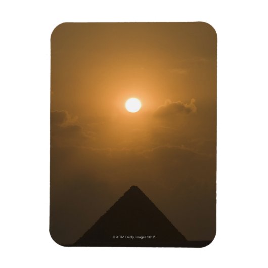 Sunset boven de Grote Pyramide Magneet (Verticaal)