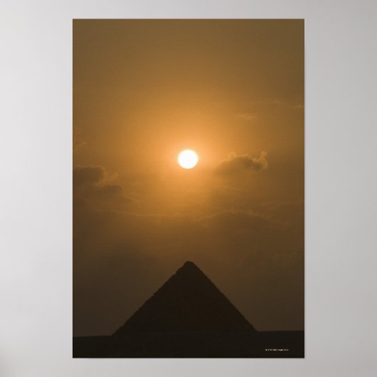 Sunset boven de Grote Pyramide Poster (Voorkant)
