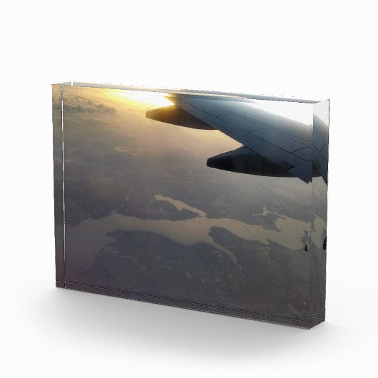 Sunset boven het grondfotoblok fotoblokken (Rechts)