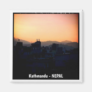 Sunset boven Kathmandu, The Himalaya - Nepal Magneet