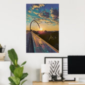 Sunset Bridge-Poster Poster (Thuiskantoor)