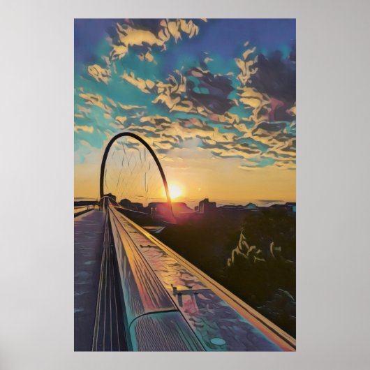 Sunset Bridge-Poster Poster (Voorkant)