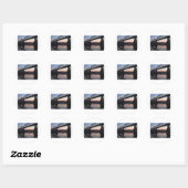 Sunset Bridge Ronde Sticker (Vel)