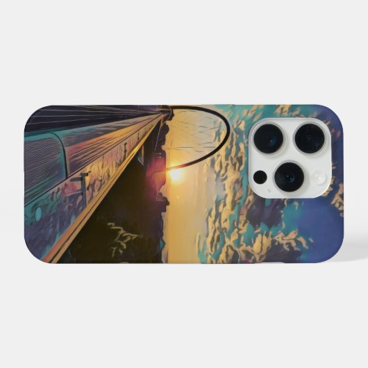 Sunset Bridge-telefoonhoesje iPhone Hoesje (Achterkant horizontaal)